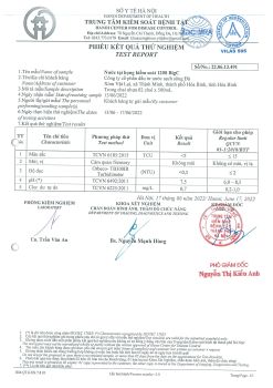 Chi tiêu chất lượng nước tháng 6/2022 đã qua thử nghiệm