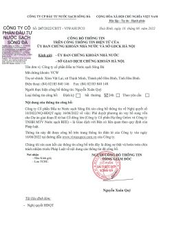 CBTT nghị quyết HĐQT về giao dịch với bên có liên quan